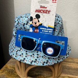 Disney Mickey Mouse Beach Hat & Sunglasses Set Toddler 0-3 Years NEW
